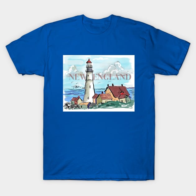 New England T-Shirt by tlak